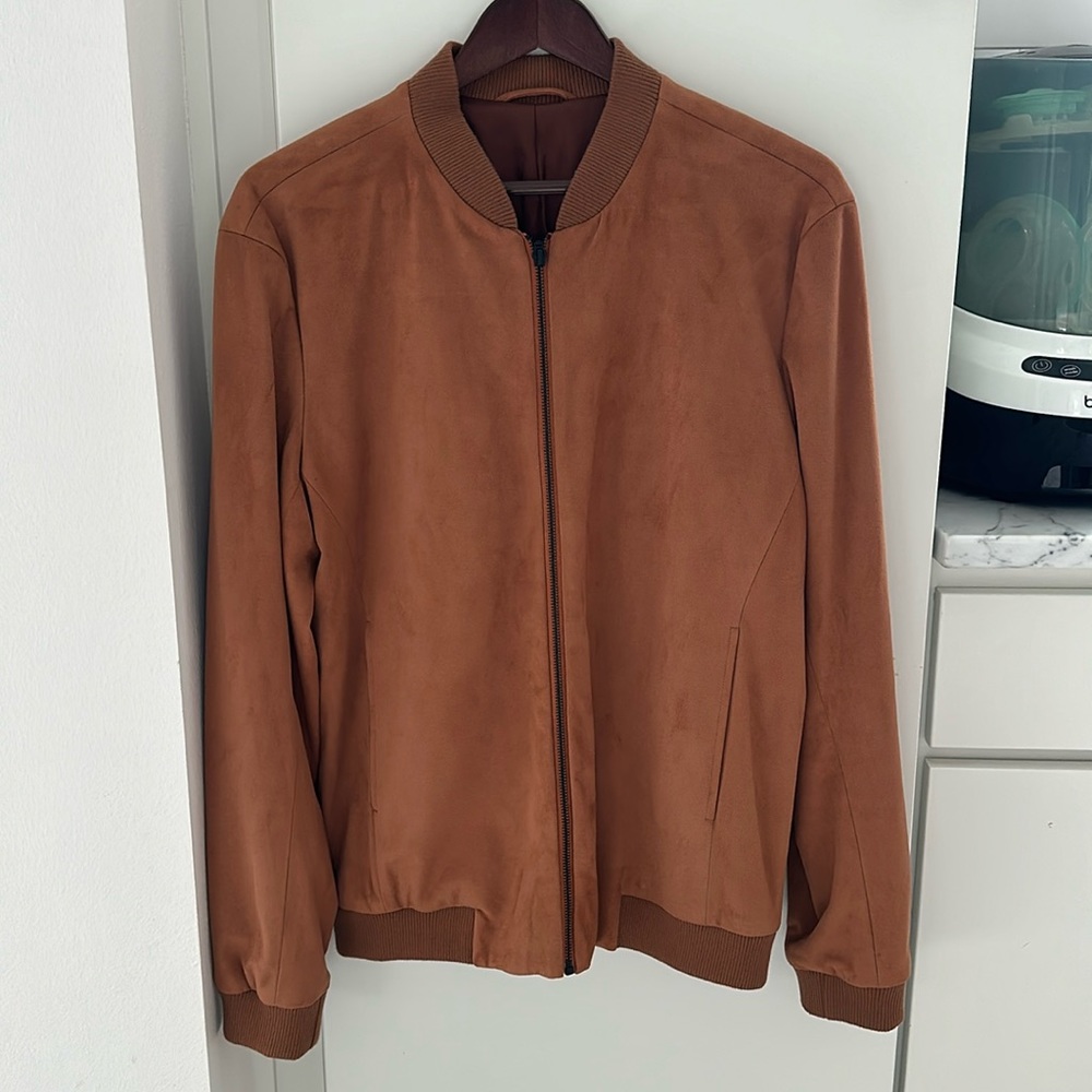 TOPMAN SUEDE BOMBER JACKET
